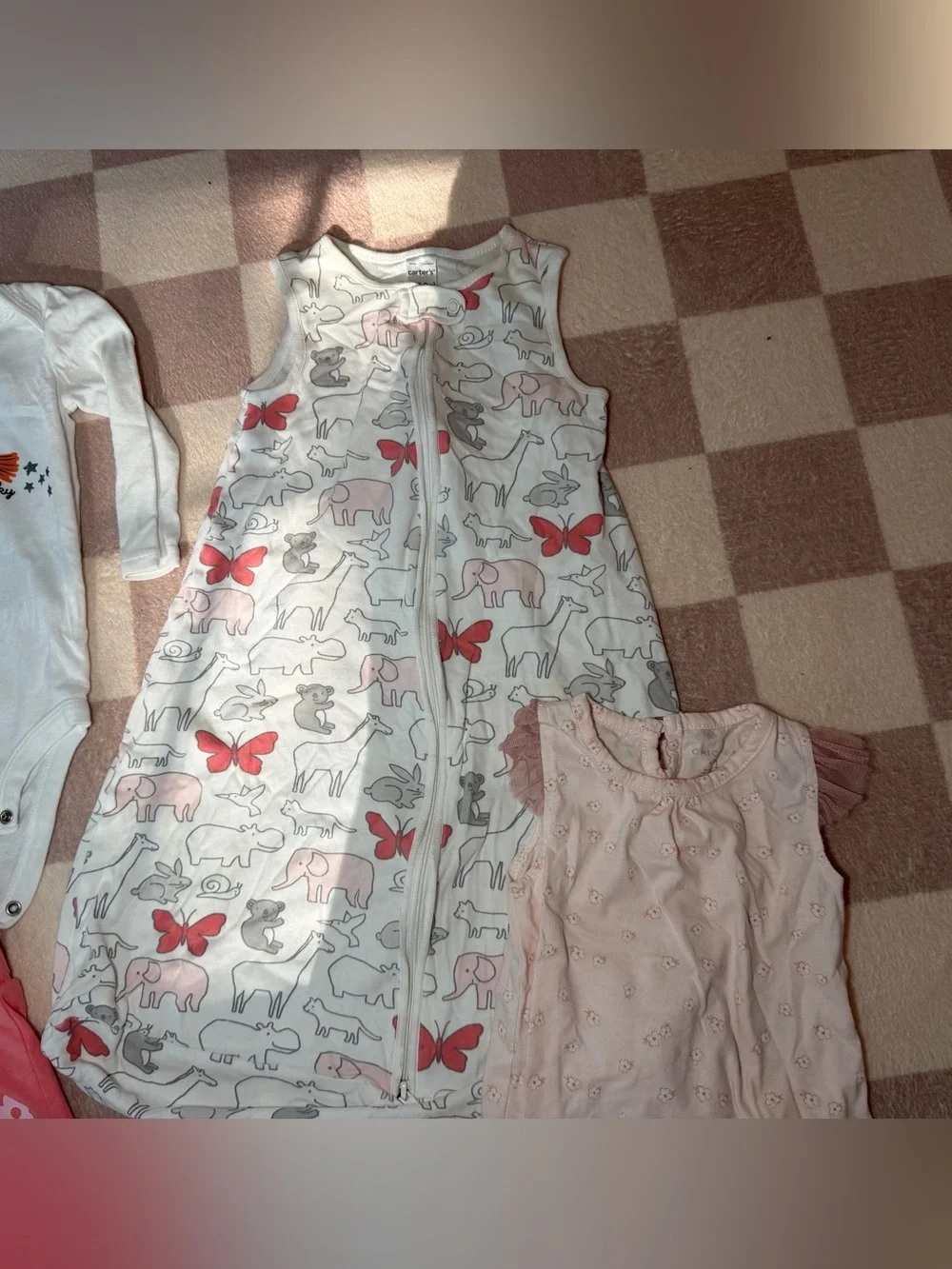 Baby Girl 6–9M Clothing Bundle with Carter’s Sleep Sack – 4 Pieces